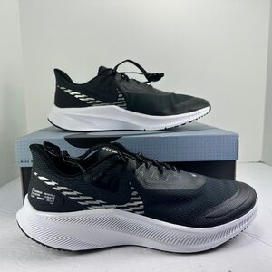 Nike Quest 3 Shield Running Shoes Sneakers Black White Grey CQ8894-001 Mens Size